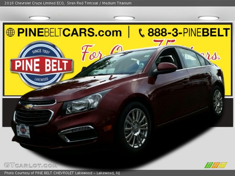 Siren Red Tintcoat / Medium Titanium 2016 Chevrolet Cruze Limited ECO