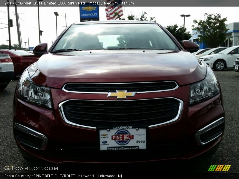 Siren Red Tintcoat / Medium Titanium 2016 Chevrolet Cruze Limited ECO