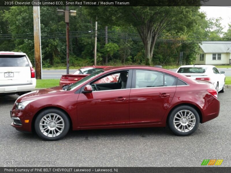 Siren Red Tintcoat / Medium Titanium 2016 Chevrolet Cruze Limited ECO