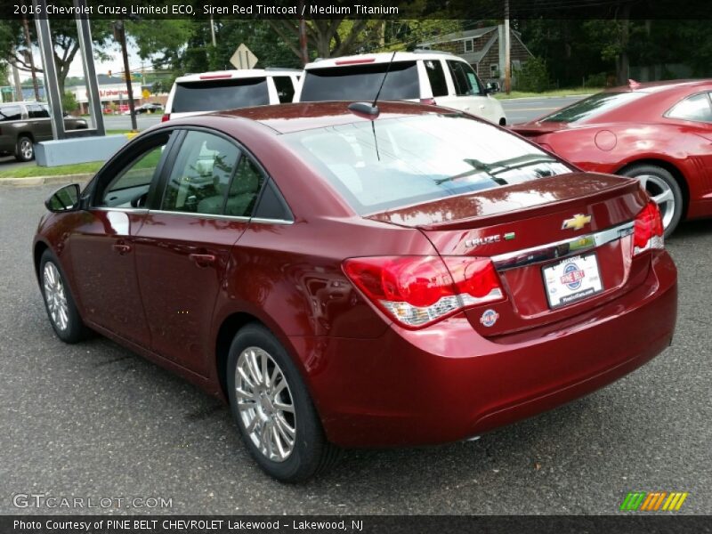 Siren Red Tintcoat / Medium Titanium 2016 Chevrolet Cruze Limited ECO