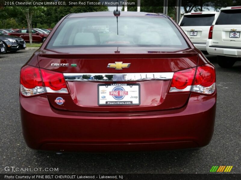 Siren Red Tintcoat / Medium Titanium 2016 Chevrolet Cruze Limited ECO
