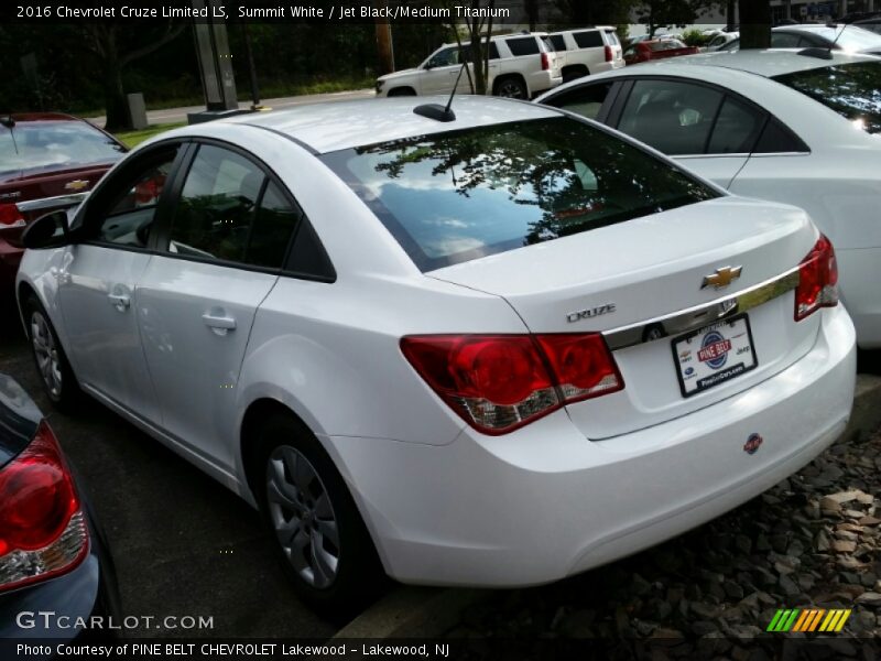 Summit White / Jet Black/Medium Titanium 2016 Chevrolet Cruze Limited LS