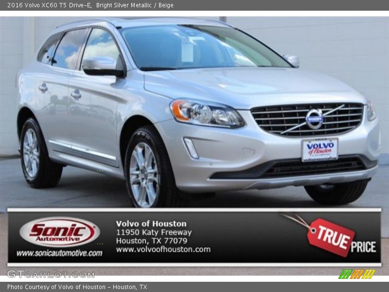 Bright Silver Metallic / Beige 2016 Volvo XC60 T5 Drive-E