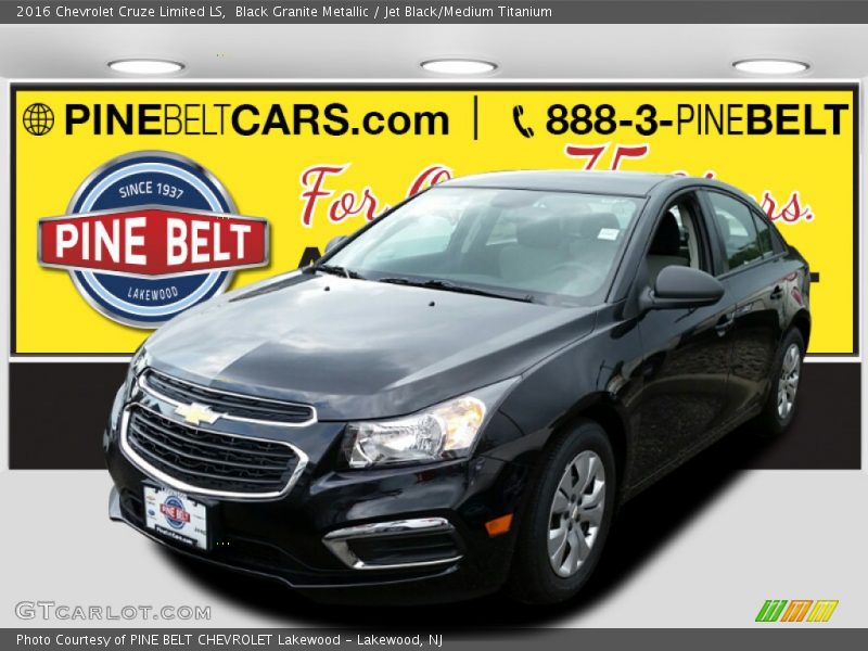 Black Granite Metallic / Jet Black/Medium Titanium 2016 Chevrolet Cruze Limited LS