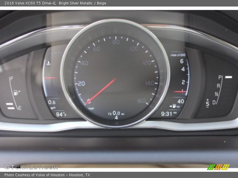 Bright Silver Metallic / Beige 2016 Volvo XC60 T5 Drive-E