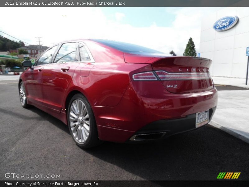 Ruby Red / Charcoal Black 2013 Lincoln MKZ 2.0L EcoBoost AWD