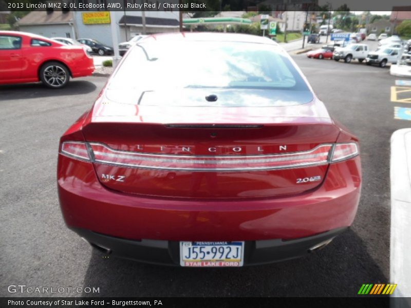 Ruby Red / Charcoal Black 2013 Lincoln MKZ 2.0L EcoBoost AWD