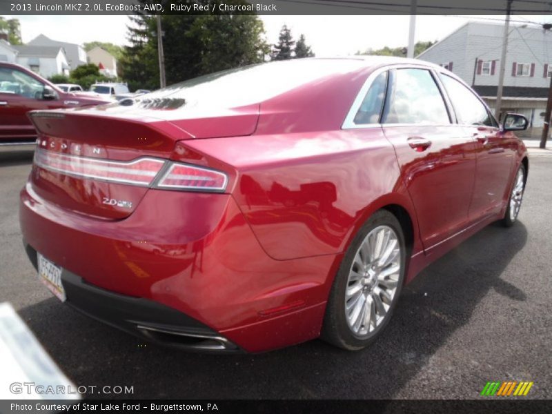 Ruby Red / Charcoal Black 2013 Lincoln MKZ 2.0L EcoBoost AWD