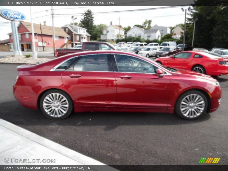 Ruby Red / Charcoal Black 2013 Lincoln MKZ 2.0L EcoBoost AWD