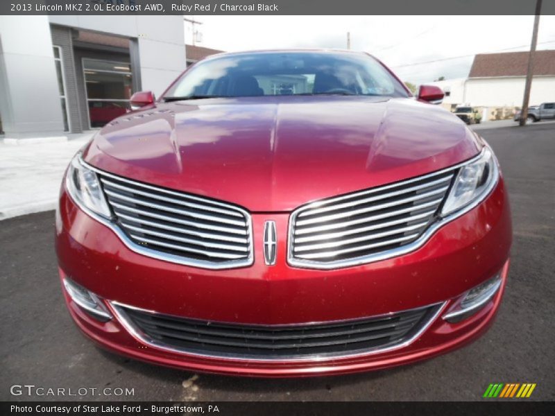 Ruby Red / Charcoal Black 2013 Lincoln MKZ 2.0L EcoBoost AWD