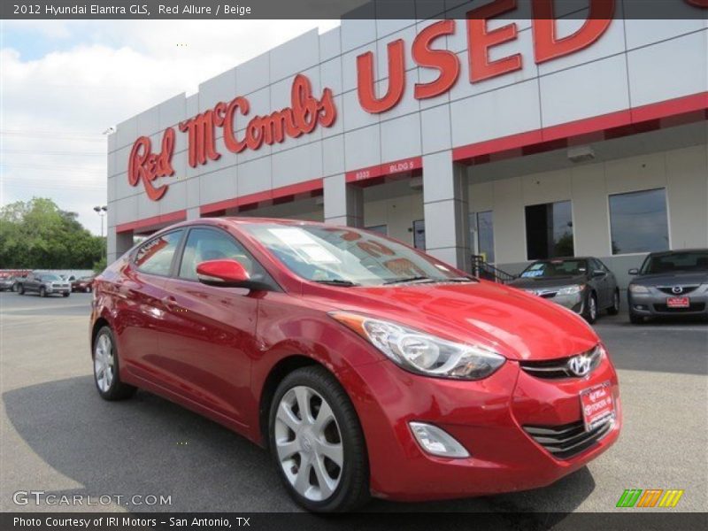 Red Allure / Beige 2012 Hyundai Elantra GLS
