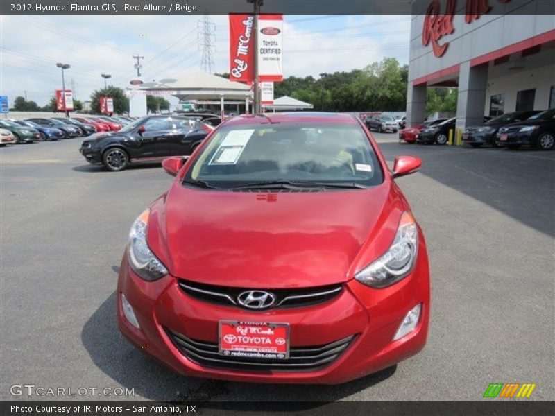 Red Allure / Beige 2012 Hyundai Elantra GLS