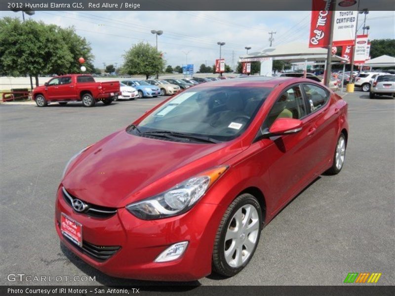 Red Allure / Beige 2012 Hyundai Elantra GLS