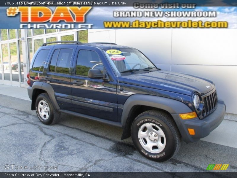 Midnight Blue Pearl / Medium Slate Gray 2006 Jeep Liberty Sport 4x4
