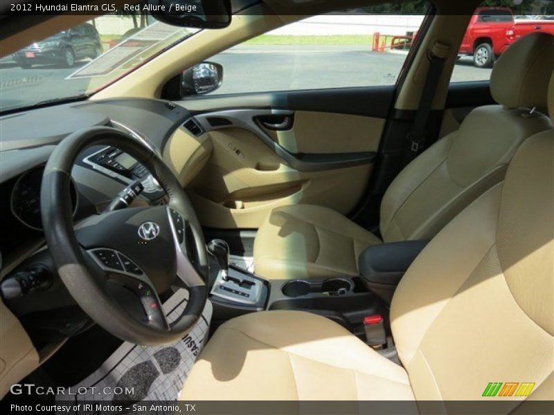 Red Allure / Beige 2012 Hyundai Elantra GLS