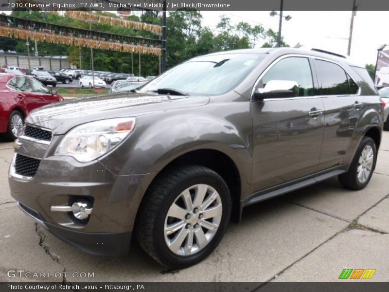 Mocha Steel Metallic / Jet Black/Brownstone 2010 Chevrolet Equinox LTZ AWD