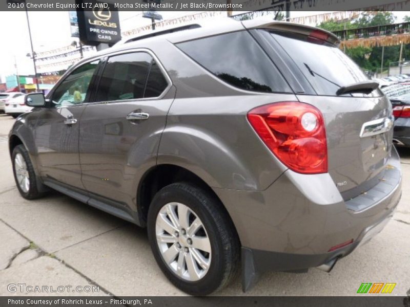 Mocha Steel Metallic / Jet Black/Brownstone 2010 Chevrolet Equinox LTZ AWD