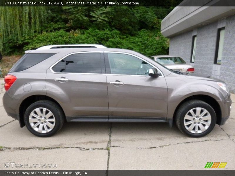 Mocha Steel Metallic / Jet Black/Brownstone 2010 Chevrolet Equinox LTZ AWD