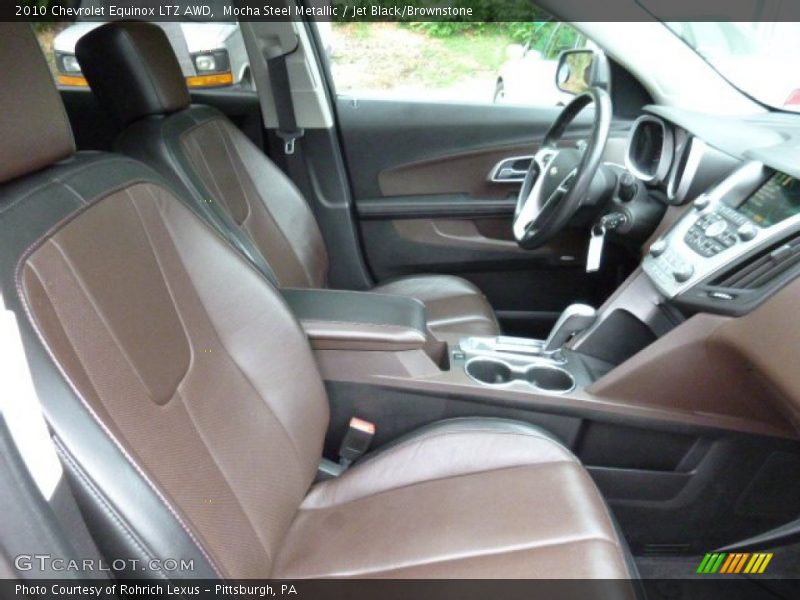 Mocha Steel Metallic / Jet Black/Brownstone 2010 Chevrolet Equinox LTZ AWD