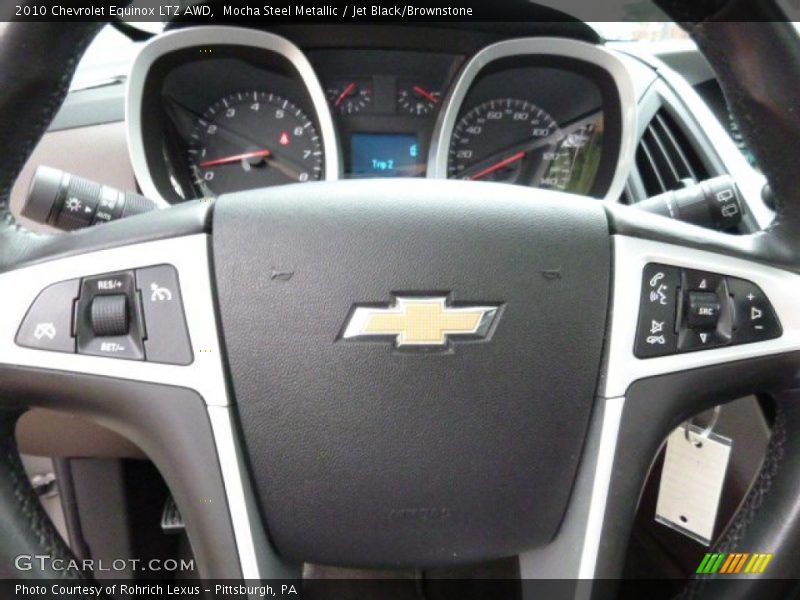 Mocha Steel Metallic / Jet Black/Brownstone 2010 Chevrolet Equinox LTZ AWD