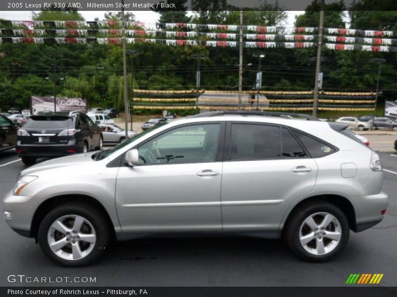 Millenium Silver Metallic / Black 2005 Lexus RX 330 AWD
