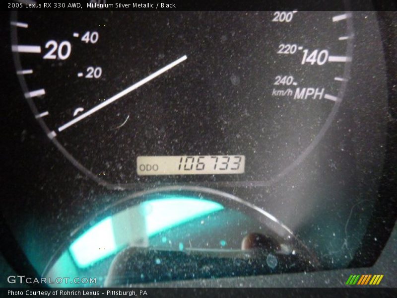 Millenium Silver Metallic / Black 2005 Lexus RX 330 AWD