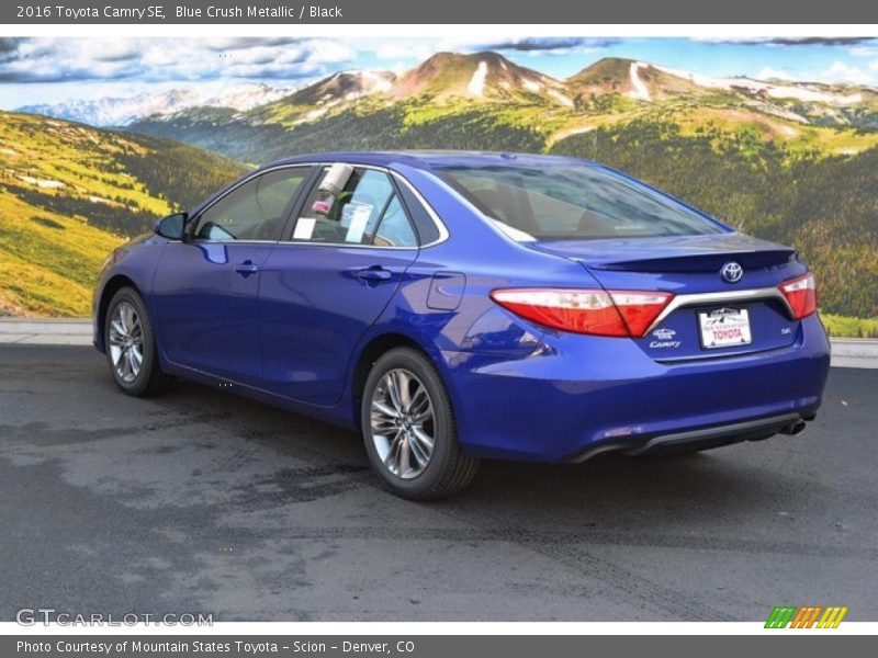 Blue Crush Metallic / Black 2016 Toyota Camry SE