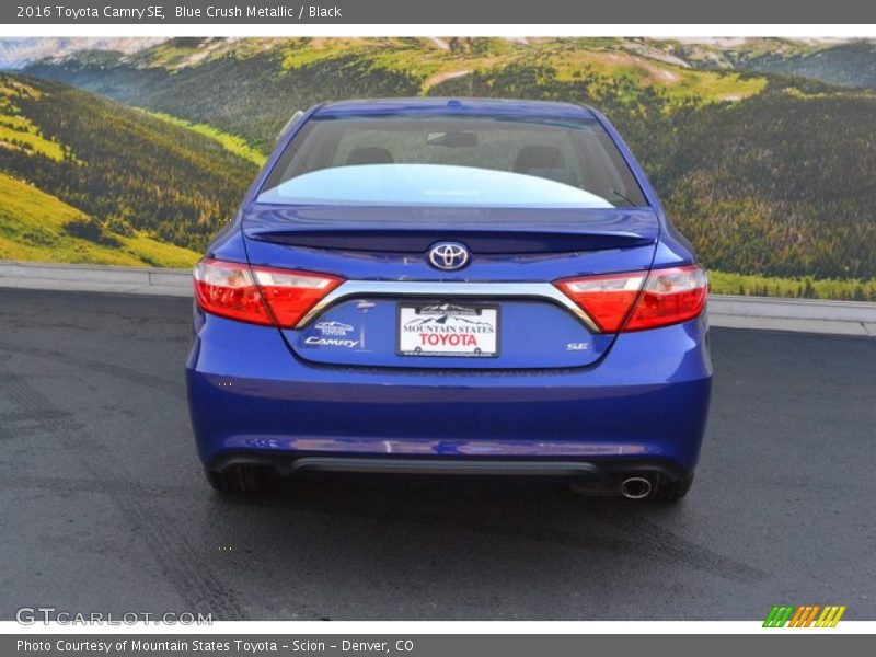 Blue Crush Metallic / Black 2016 Toyota Camry SE