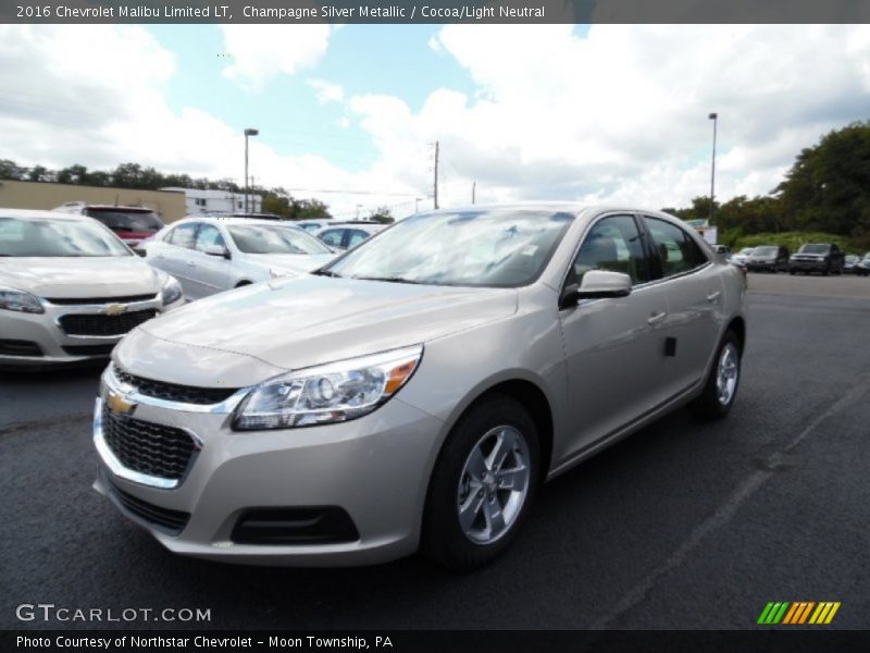 Champagne Silver Metallic / Cocoa/Light Neutral 2016 Chevrolet Malibu Limited LT