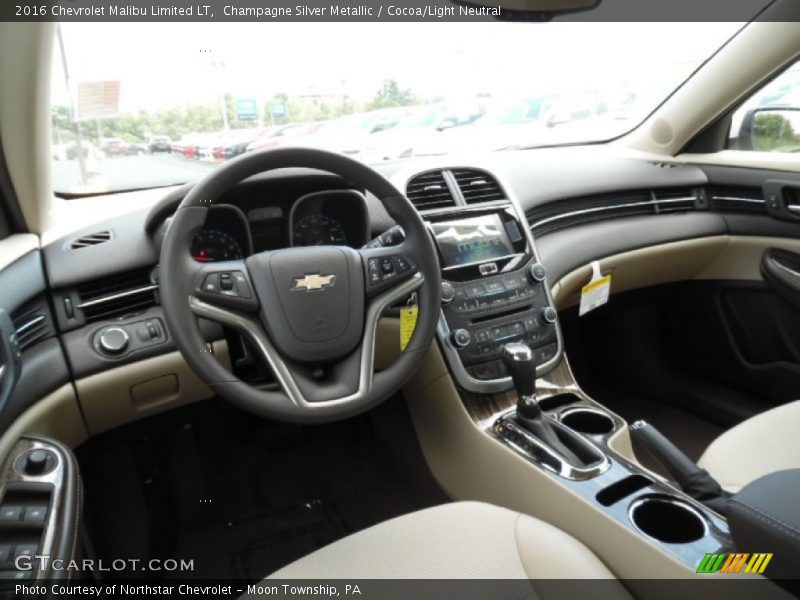 Champagne Silver Metallic / Cocoa/Light Neutral 2016 Chevrolet Malibu Limited LT
