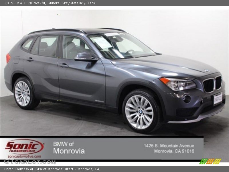 Mineral Grey Metallic / Black 2015 BMW X1 sDrive28i