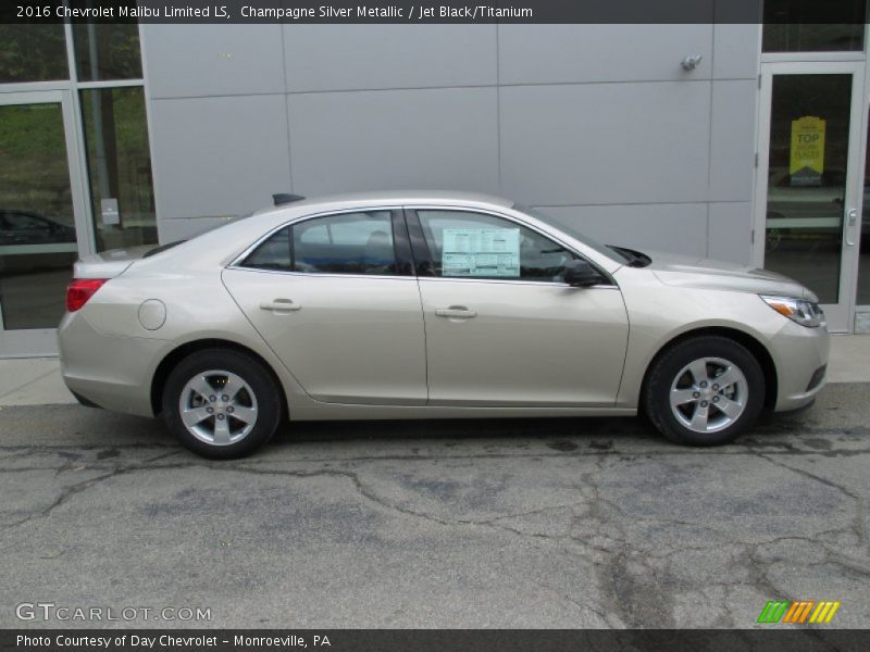 Champagne Silver Metallic / Jet Black/Titanium 2016 Chevrolet Malibu Limited LS