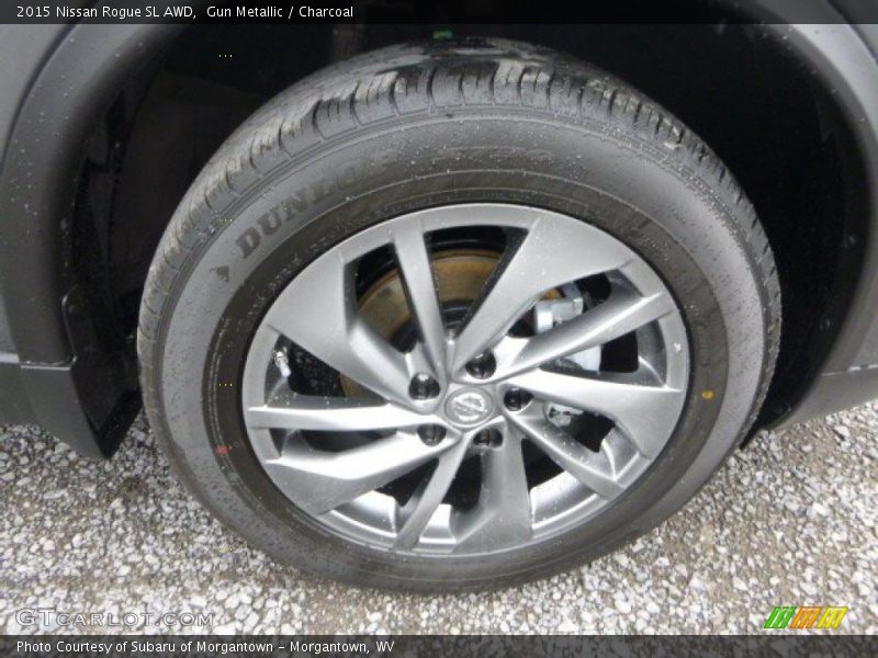 Gun Metallic / Charcoal 2015 Nissan Rogue SL AWD