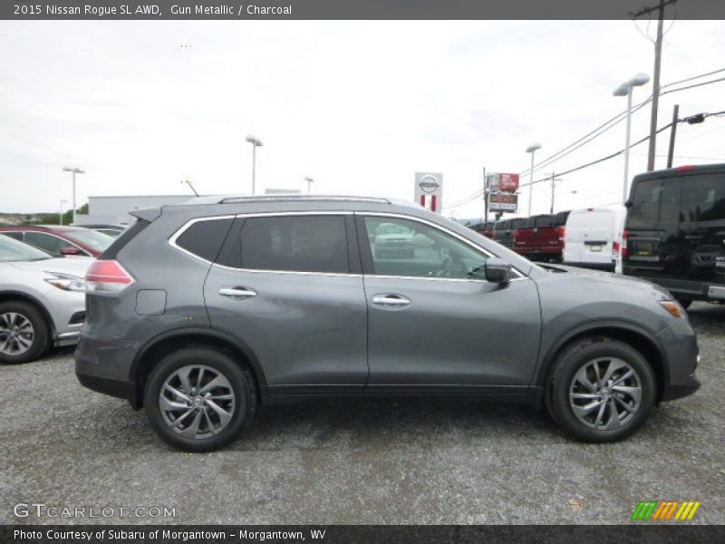 Gun Metallic / Charcoal 2015 Nissan Rogue SL AWD