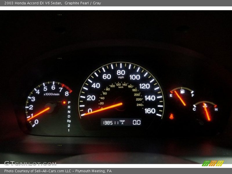 Graphite Pearl / Gray 2003 Honda Accord EX V6 Sedan