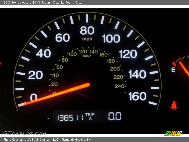 Graphite Pearl / Gray 2003 Honda Accord EX V6 Sedan