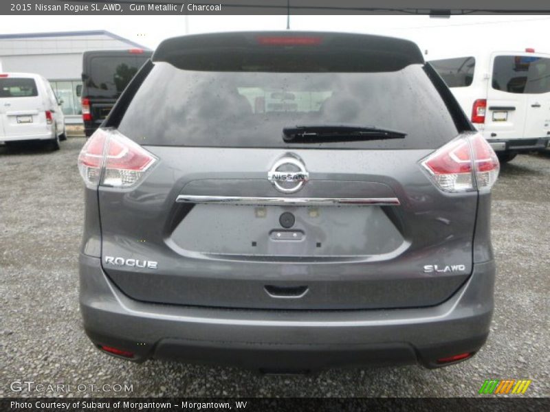 Gun Metallic / Charcoal 2015 Nissan Rogue SL AWD
