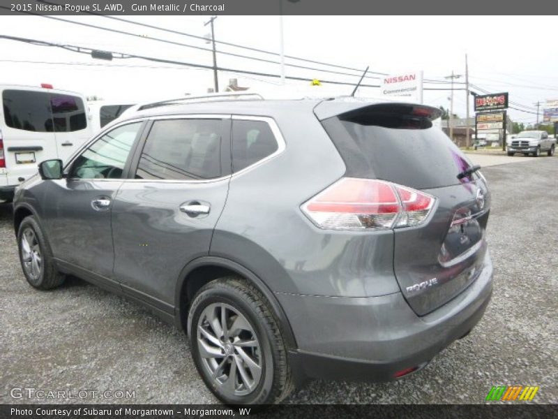 Gun Metallic / Charcoal 2015 Nissan Rogue SL AWD