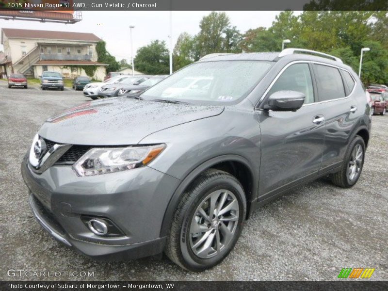 Gun Metallic / Charcoal 2015 Nissan Rogue SL AWD