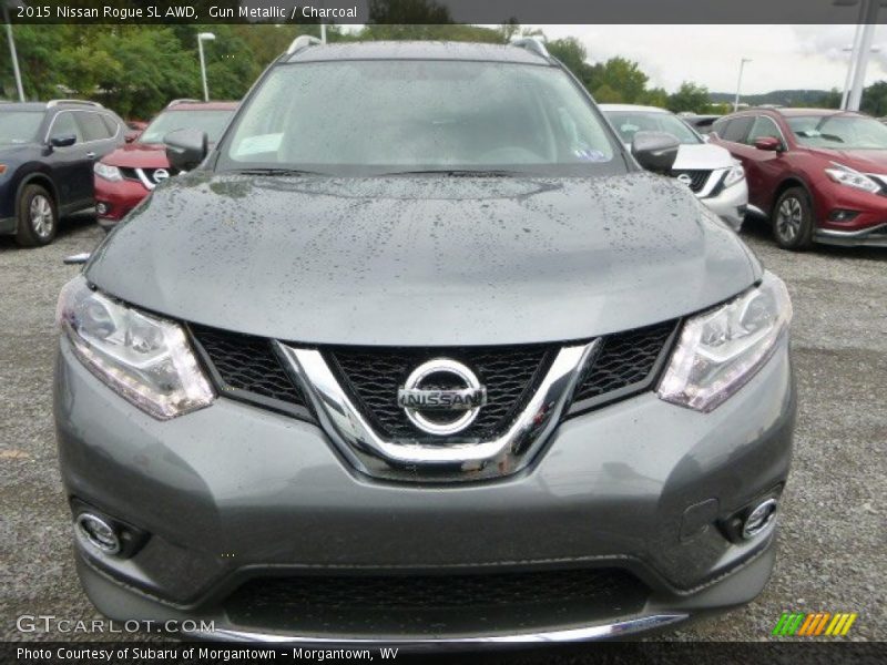 Gun Metallic / Charcoal 2015 Nissan Rogue SL AWD