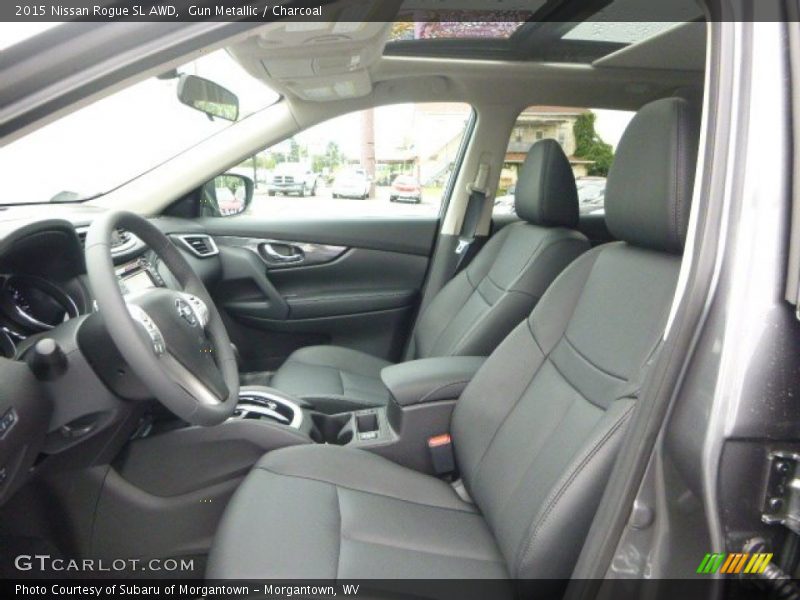 Gun Metallic / Charcoal 2015 Nissan Rogue SL AWD