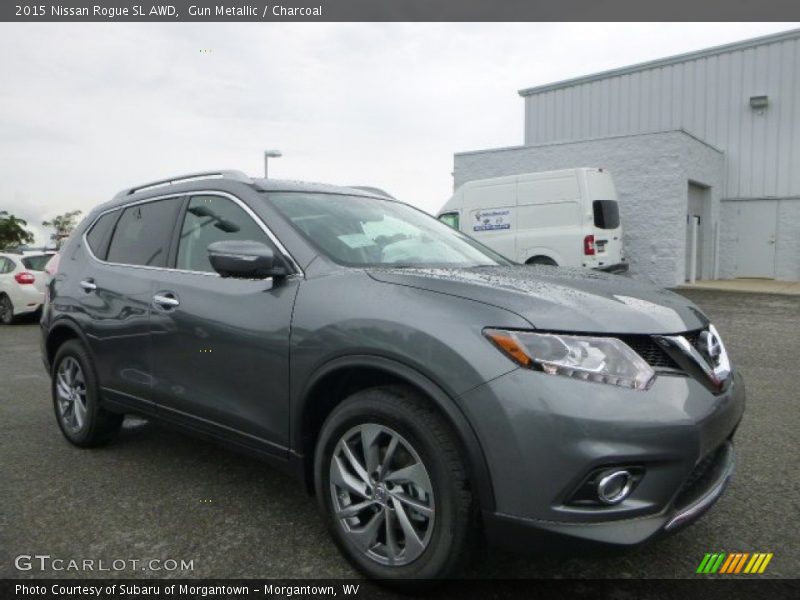 Gun Metallic / Charcoal 2015 Nissan Rogue SL AWD