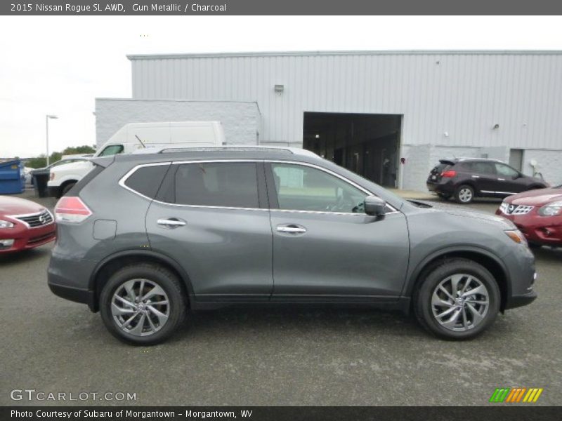 Gun Metallic / Charcoal 2015 Nissan Rogue SL AWD