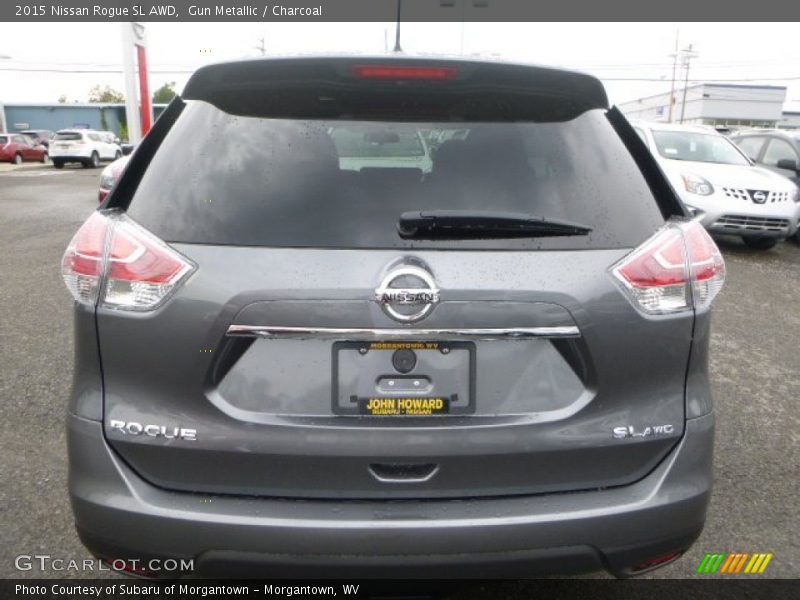 Gun Metallic / Charcoal 2015 Nissan Rogue SL AWD