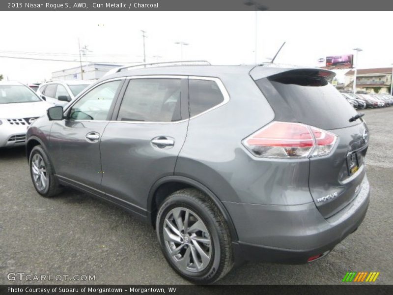 Gun Metallic / Charcoal 2015 Nissan Rogue SL AWD