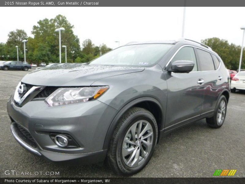 Gun Metallic / Charcoal 2015 Nissan Rogue SL AWD