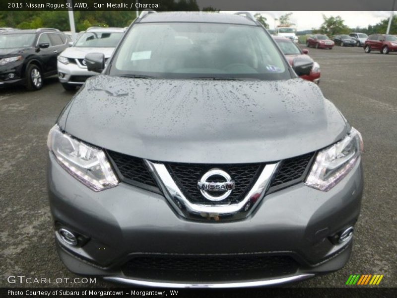 Gun Metallic / Charcoal 2015 Nissan Rogue SL AWD