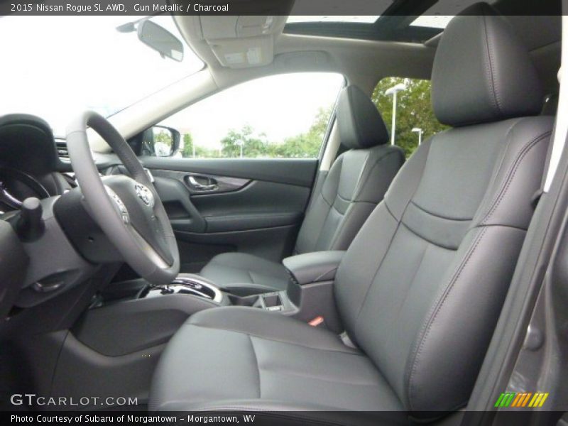 Gun Metallic / Charcoal 2015 Nissan Rogue SL AWD