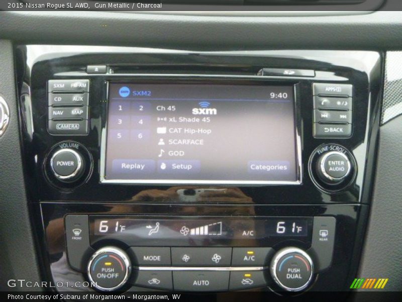 Gun Metallic / Charcoal 2015 Nissan Rogue SL AWD
