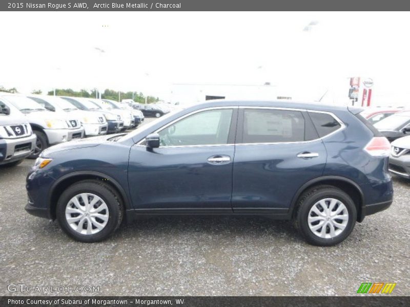 Arctic Blue Metallic / Charcoal 2015 Nissan Rogue S AWD